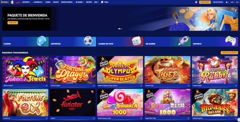 SapphireBet sitio web