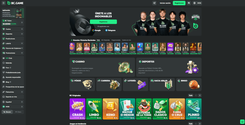 BC.Game sitio web