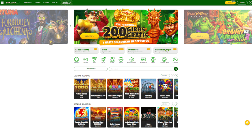 Página web de Brazino777